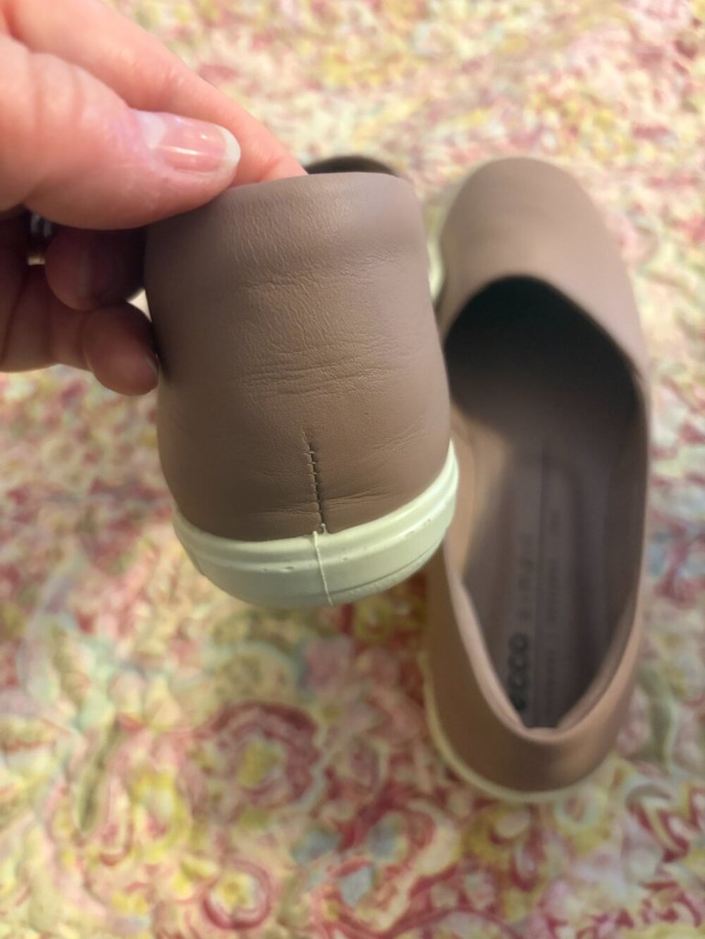 Ecco Women's Simpil Woodrose Pink Leather Espadrille Loafers, size US8-8.5-EU39 - Picture 10 of 15